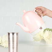 Noelle Pink Ceramic Electric Tea Kettle by Pinky Up®