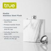 Marble 6oz Stainless Steel Flask