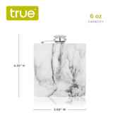 Marble 6oz Stainless Steel Flask