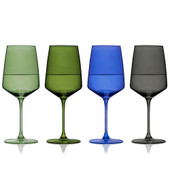 Reserve Nouveau Crystal Wine Glasses in Seaside By Viski (se