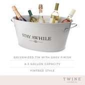 Stay Awhile Metal Drink Tub by Twine®