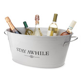 Stay Awhile Metal Drink Tub by Twine®