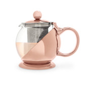 Shelby Glass and Rose Gold Wrapped Teapot by Pinky Up