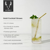 Gold Cocktail Straws by Viski®