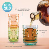 Tiki Trio Shot Glasses, Set of 3 by TrueZoo