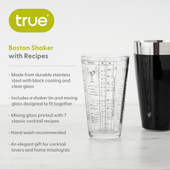 Boston Shaker with Recipes by True