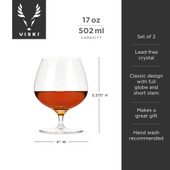 Crystal Wingback Brandy Glasses by Viski®