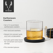 Earthenware Coasters Set of 4 by Viski