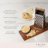 Acacia Wood Handled Cheese Grater by Twine®
