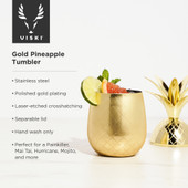 16oz Gold Pineapple Tumbler by Viski®