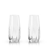 Cactus Crystal Stemless Champagne Flutes by Viski®