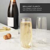 Cactus Crystal Stemless Champagne Flutes by Viski®