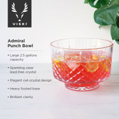 Admiral Punch Bowl with 8 Tumblers by Viski