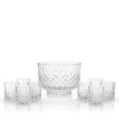 Admiral Punch Bowl with 8 Tumblers by Viski