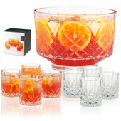 Admiral Punch Bowl with 8 Tumblers by Viski