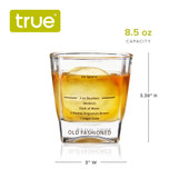 Recipe Rocks Glasses, Set of 4 by True