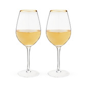 Gilded Stemmed Wine Glass Set by Twine