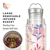 Blair Botanical Bliss Glass Travel Infuser Mug by Pinky Up®