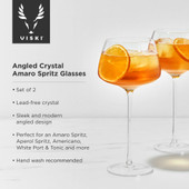 Angled Crystal Amaro Spritz Glasses by Viski®