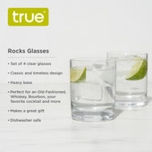Rocks Glasses, Set of 4 by True