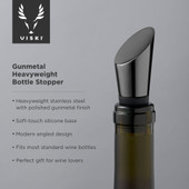 Gunmetal Heavyweight Bottle Stopper by Viski®