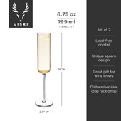 Laurel Champagne Flutes by Viski