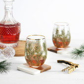 Woodland Stemless Wine Glass Set by Twine®