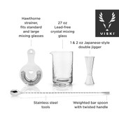 4-Piece Stainless Steel Mixologist Barware Set by Viski®