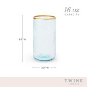 Aqua Bubble Glass Tumbler Set by Twine®