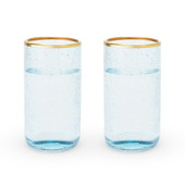 Aqua Bubble Glass Tumbler Set by Twine®