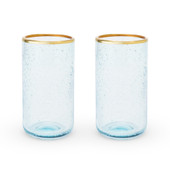 Aqua Bubble Glass Tumbler Set by Twine®