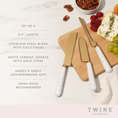 Starlight Cheese Knife Set by Twine®