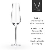 Angled Crystal Champagne Flutes by Viski®