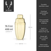 Gold Heavyweight Cocktail Shaker by Viski®