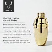 Gold Heavyweight Cocktail Shaker by Viski®