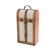 2-Bottle Vintage Trunk Wine Box by Twine®