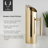 Modern Gold Pitcher by Viski®