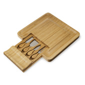 Four Piece Bamboo Cheese Board and Knife Set by Twine®