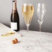 Angled Crystal Prosecco Glasses by Viski®