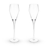 Angled Crystal Prosecco Glasses by Viski®