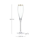 Gold-Rimmed Crystal Champagne Flutes by Viski®