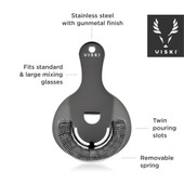 Gunmetal Hawthorne Strainer by Viski®