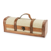 1-Bottle Vintage Striped Trunk Wine Box by Twine®