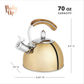 Presley Gold Tea Kettle by Pinky Up®