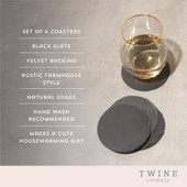 Circle Slate Coasters by Twine®