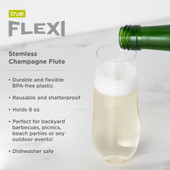 Flexi Stemless Champagne Flute by True