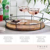 Modern Manor Acacia Cocktail Tray by Twine Living