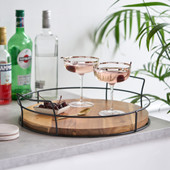 Modern Manor Acacia Cocktail Tray by Twine Living