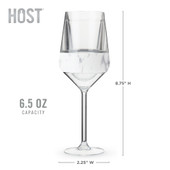 Wine FREEZE Stemmed in Marble (set of 2)  by HOST®