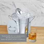 Galvanized Metal Ice Bucket by Twine®